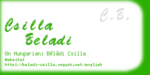 csilla beladi business card