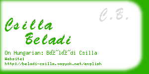 csilla beladi business card